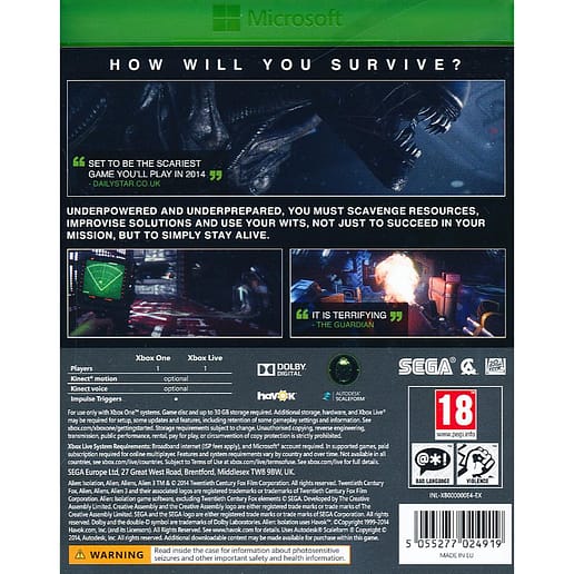 Alien Isolation XBO