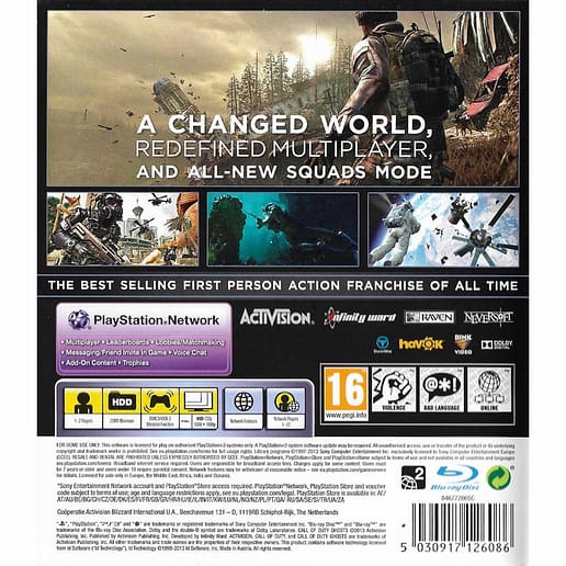 Call of Duty Ghosts Playstation 3 PS 3 (Begagnad)