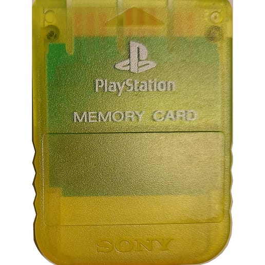 Minneskort 1MB Original Yellow Playstation 1
