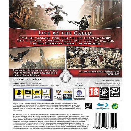 Assassins Creed II Playstation 3 PS 3 (Begagnad)