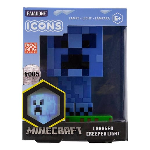 Minecraft Icon Light Charged Creeper Lampa 10 cm