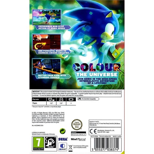 Sonic Colours Ultimate Nintendo Switch