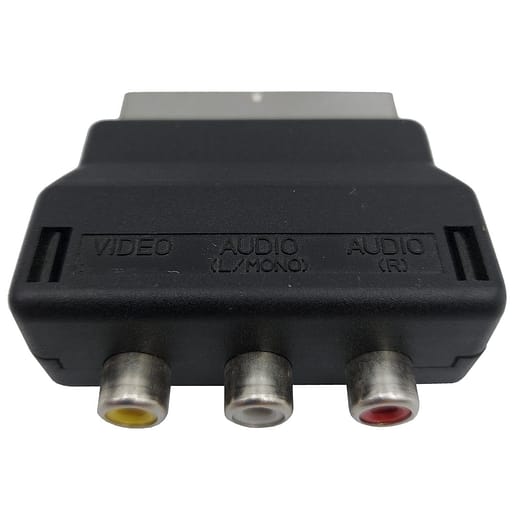 Scart Kontakt Adapter RCA AV Nintendo Svart (Begagnad)