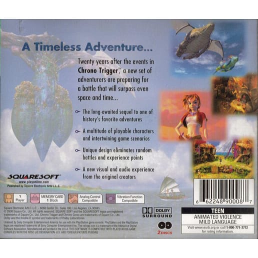 Chrono Cross Inplastad Playstation 1 (NTSC-U, Begagnad, Inplastad)