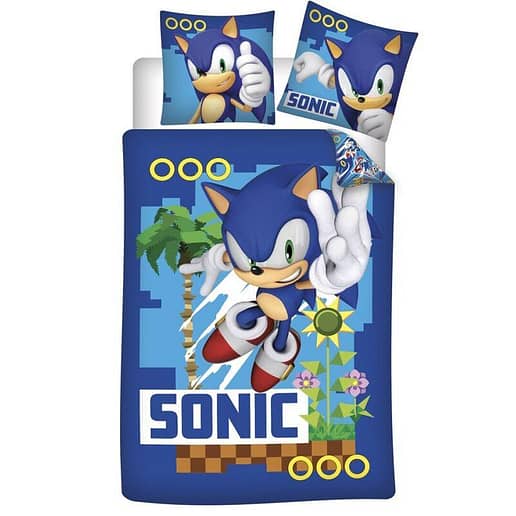 The Hedgehog Sonic microfiber duvet cover bed 90cm (New) (Nytt)