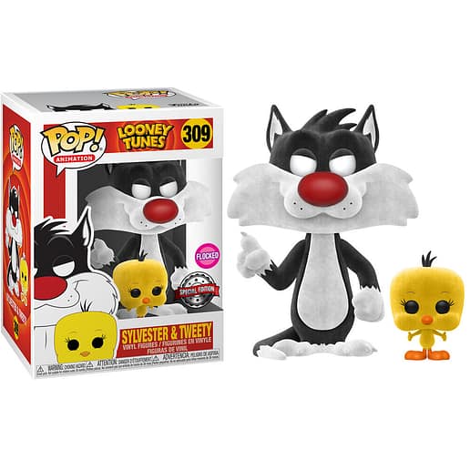 Set POP & Tee Looney Tunes Sylvestre and Tweety Flocked Exclusive (X-Large)