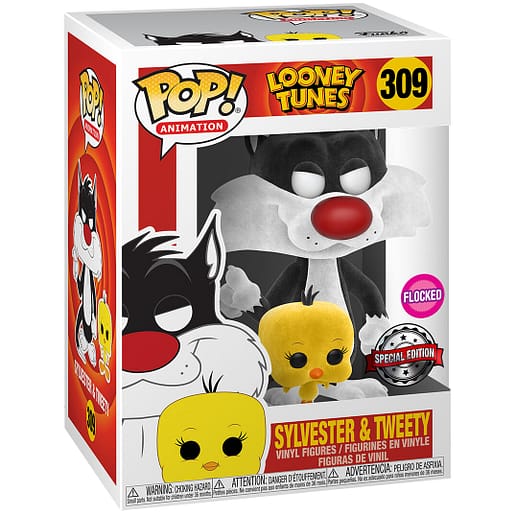 Set POP & Tee Looney Tunes Sylvestre and Tweety Flocked Exclusive (X-Large)