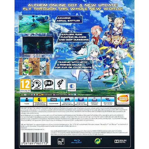 Sword Art Online Lost Song Playstation 4