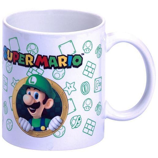 Nintendo Super Mario Bros Luigimugg + sparbössa