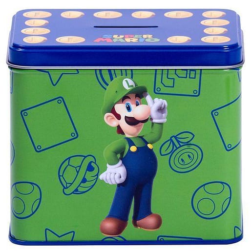 Nintendo Super Mario Bros Luigimugg + sparbössa