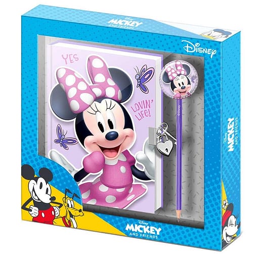 Disney Minnie Butterflies set dagbok + penna