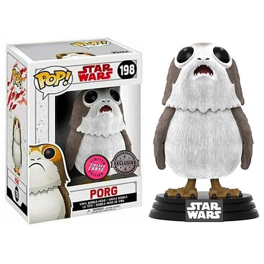 POP figur Star Wars The Last Jedi Porg Flocked Exclusive Chase