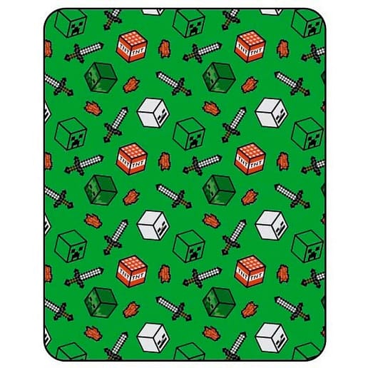 Minecraft coral blanket fleece filt