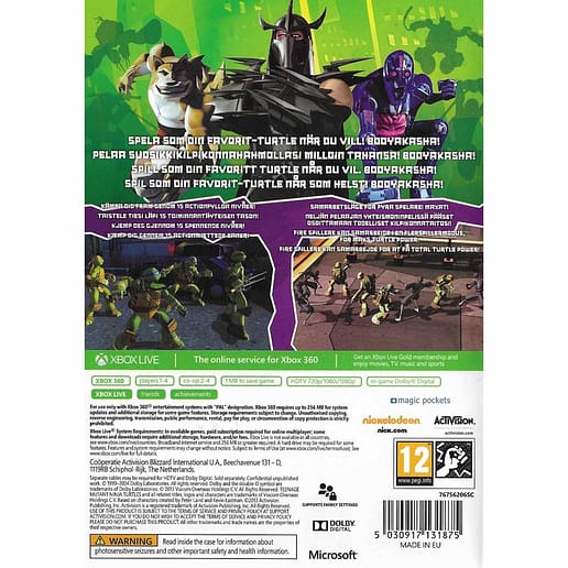 Teenage Mutant Ninja Turtles Xbox 360 Nordic (Begagnad)