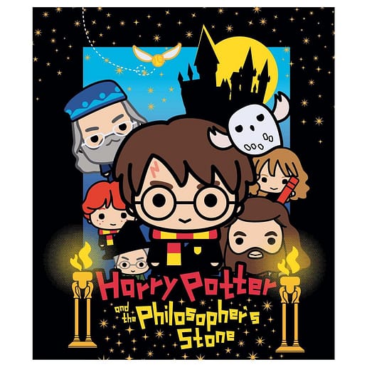 Harry Potter Chibi coral blanket fleece filt