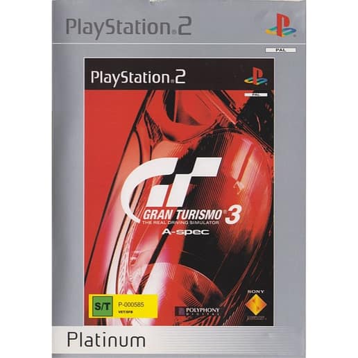 Gran Turismo 3 A-spec Playstation 2 PS2 Platinum Nordic (Begagnad)