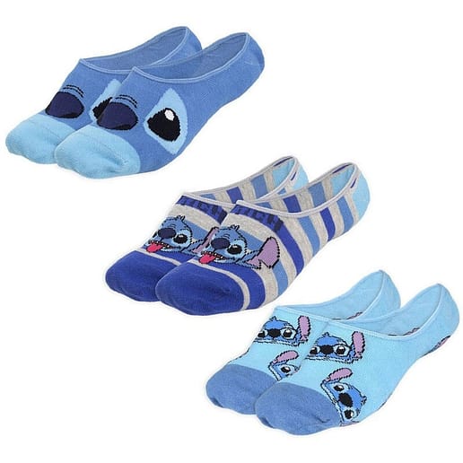 Disney Stitch pack 3 adult socks (Size: 36-40)