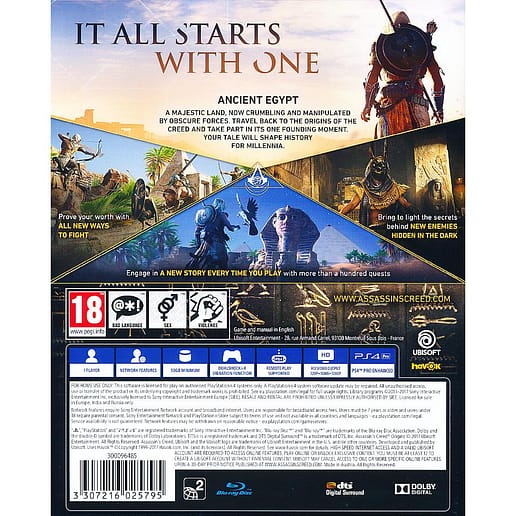 Assassins Creed Origins Playstation 4