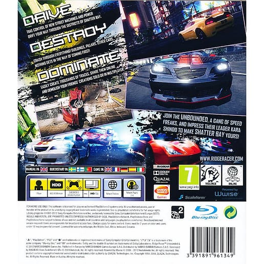 Ridge Racer Unbounded Playstation 3