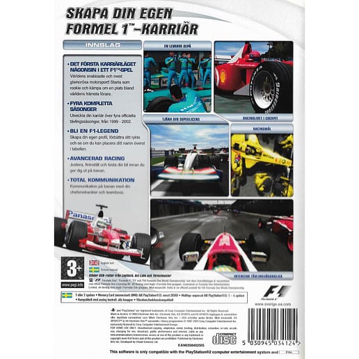F1 Career Challenge Playstation 2 PS2 Swedish (Begagnad)