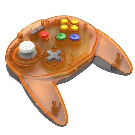 Retro-Bit Tribute 64 2.4GHz Wireless Controller V2 Orange Hawk Limited Edition
