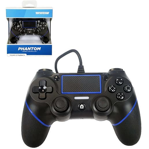 Teknogame Phantom PS4 Wired Controller Black
