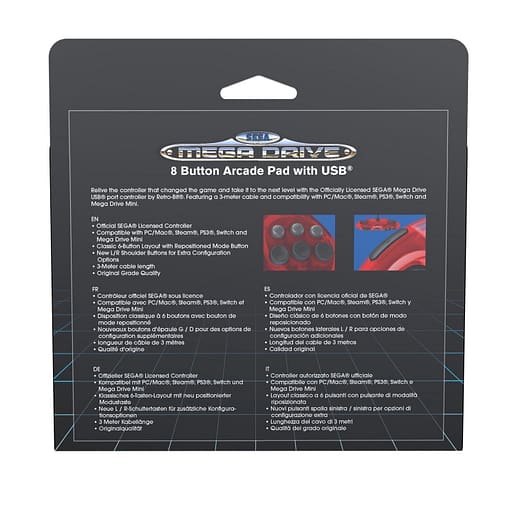 Retro-Bit SEGA MD USB Crimson Red