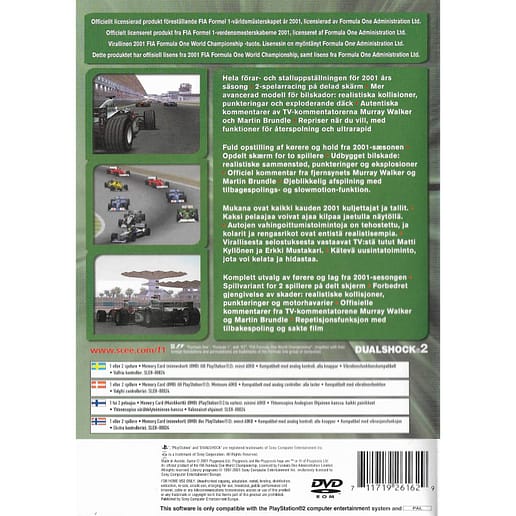 Formula One 2001 Playstation 2 PS2 Nordic (Begagnad)