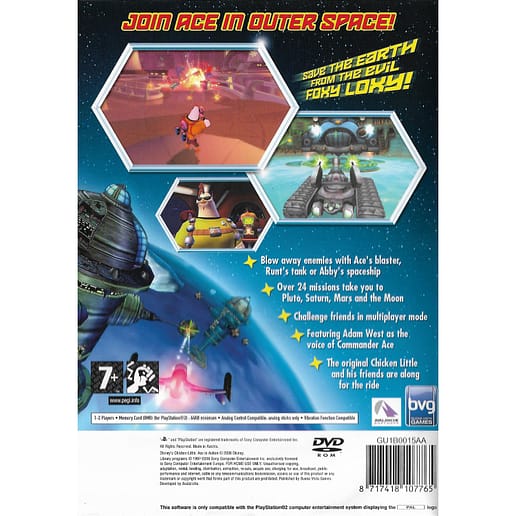 Disneys Chicken Little Ace in Action Playstation 2 PS2 (Begagnad)