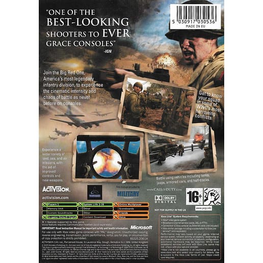 Call of Duty 2 Big Red One Xbox (Begagnad)