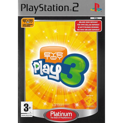 EyeToy Play 3 Playstation 2 PS2 Platinum Nordic (Begagnad)