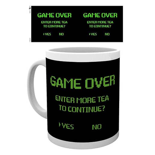 Game Over Enter More Tea To Continue mugg 325ml