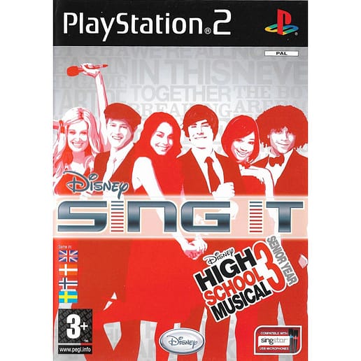 Disney Sing It High School Musical 3 Senior Year Playstation 2 PS2 Nordic (Begagnad)