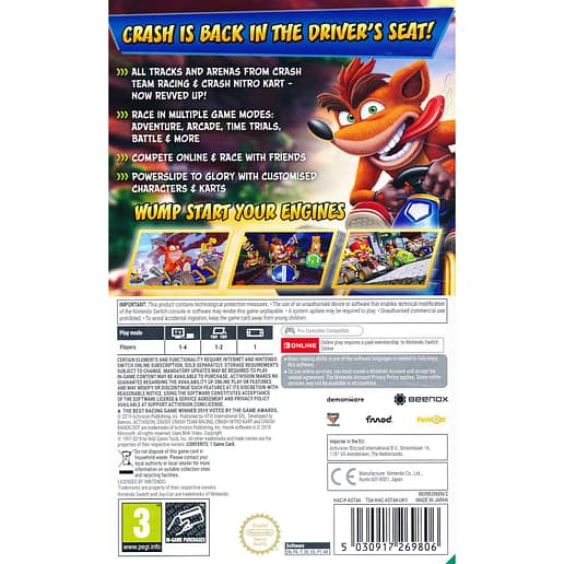 Crash Team Racing Nitro Fueled Nintendo Switch