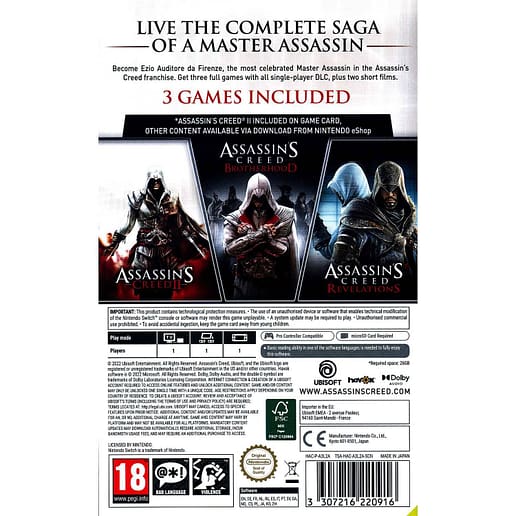 Assassins Creed The Ezio Collection Nintendo Switch