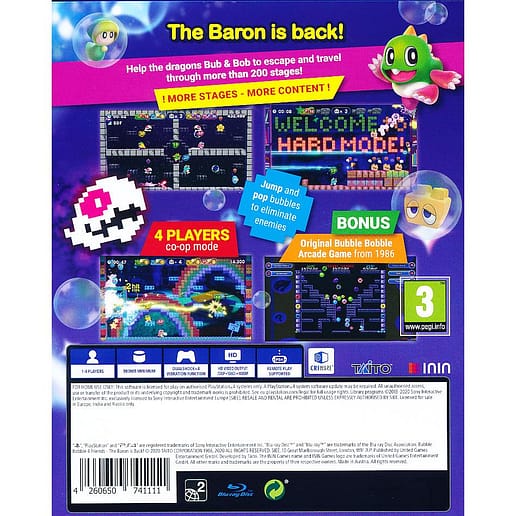 Bubble Bobble 4 Friends The Baron is Back Playstation 4