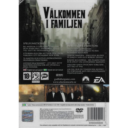 Gudfadern Limited Edition Playstation 2 PS2 Steelbook Swedish (Begagnad)