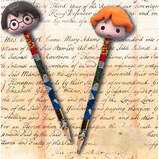 Harry Potter Set 2 pencils with 3D eraser toppers
