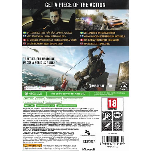 Battlefield Hardline Xbox 360 Nordic (Begagnad)