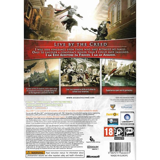 Assassins Creed II Xbox 360 (Begagnad)