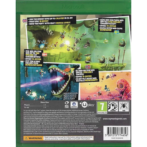 Rayman Legends Xbox One Nordic (Begagnad)