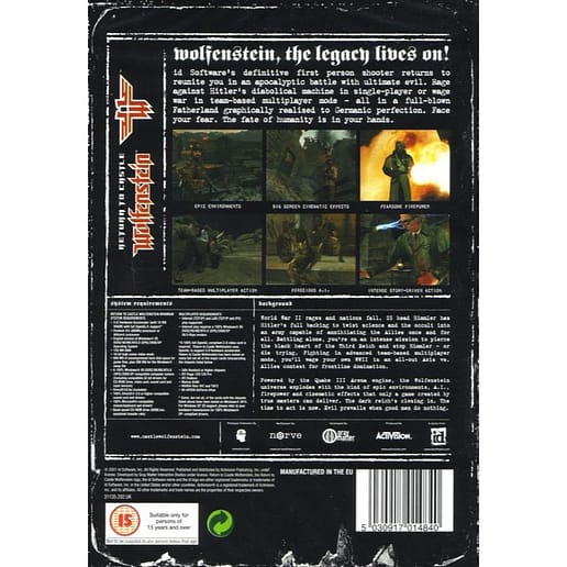 Return to Castle Wolfenstein PC CD (Begagnad)