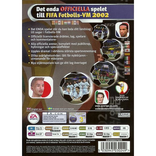 FIFA Fotbolls-VM 2002 PC CD Swedish (Begagnad)