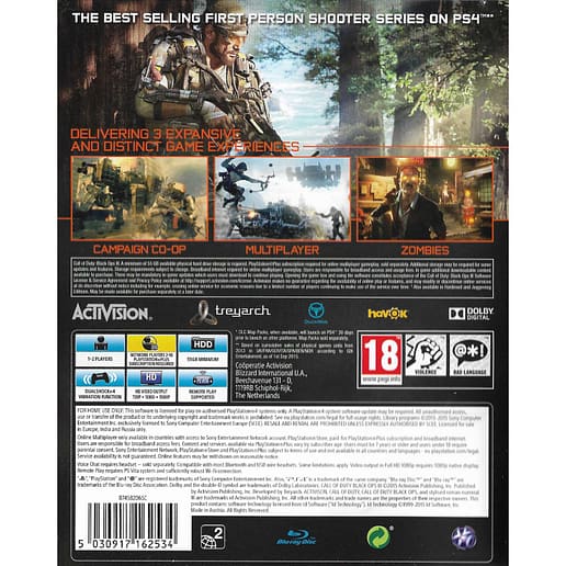 Call of Duty Black Ops III Playstation 4 PS4 (Begagnad)