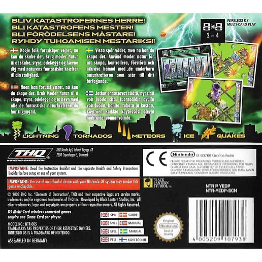 Elements of Destruction Nintendo DS Nordic (Begagnad)