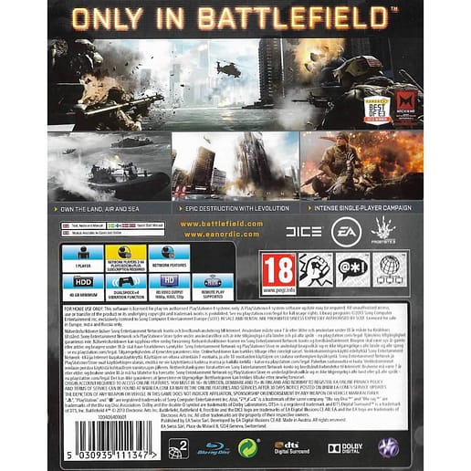 Battlefield 4 Playstation 4 PS4 Nordic (Begagnad)