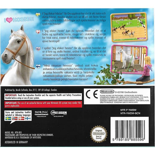 I Love Horses Nintendo DS Nordic (Begagnad)