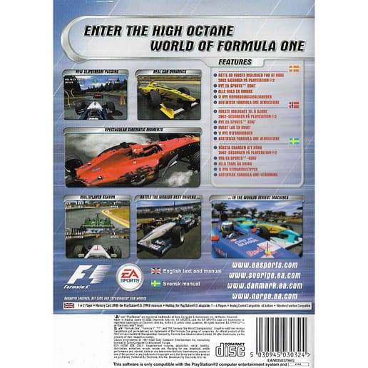 F1 2002 Playstation 2 PS2 Nordic (Begagnad)