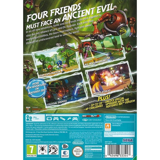 Sonic Boom Rise of Lyric Nintendo Wii U (Begagnad)