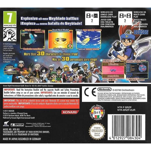 BeyBlade Metal Masters Nightmare Rex Nintendo DS (Begagnad)